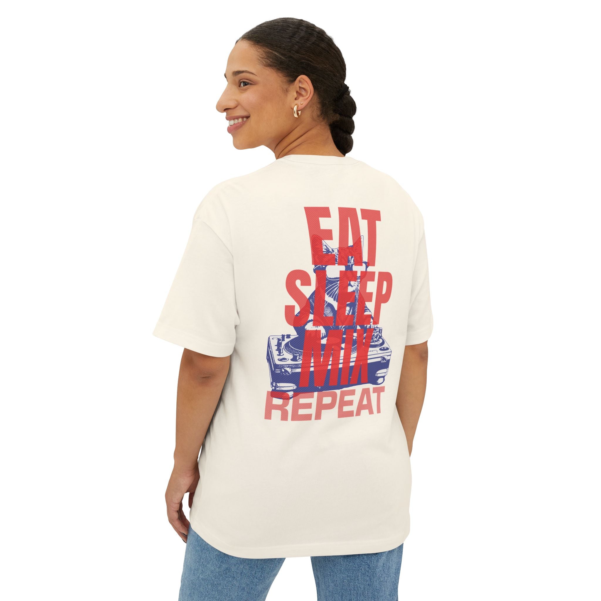 Eat Sleep Mix Repeat - Drop Shoulder Tee