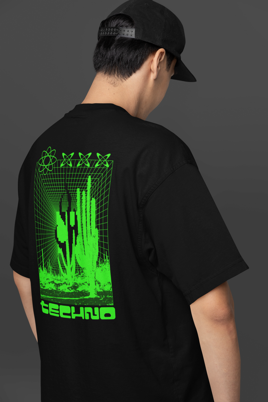 Techno Neon Desert - Drop Shoulder Tee