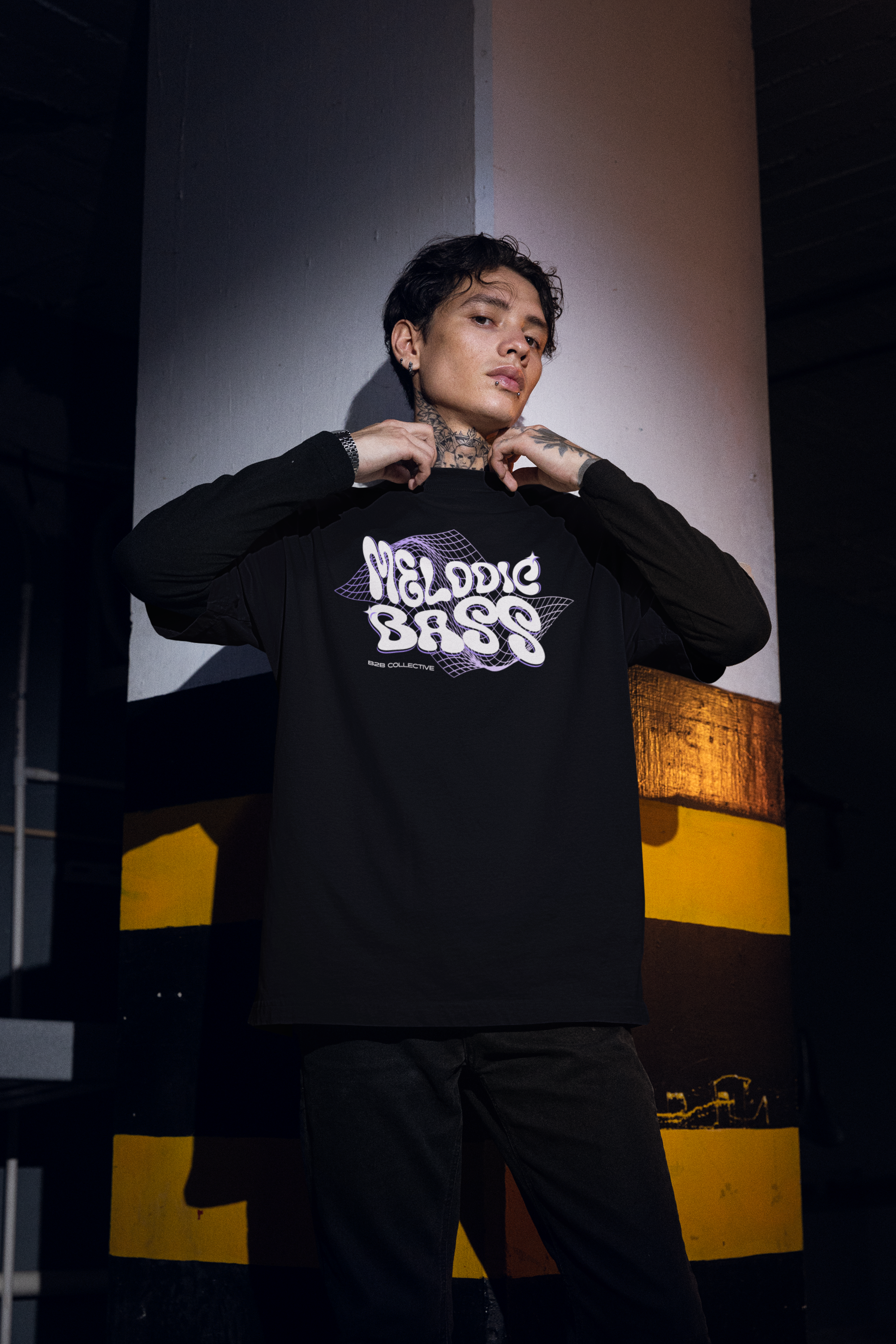 Melodic Bass (Purple) - Drop Shoulder Tee