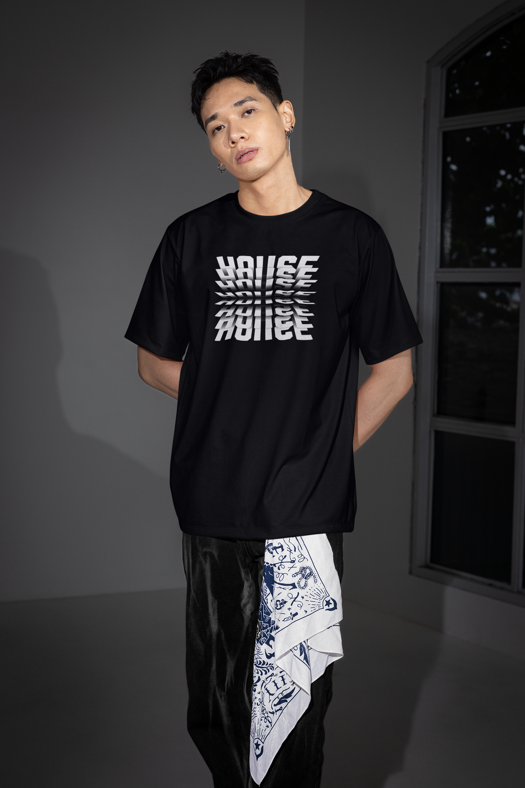 HOUSE Flip Effect - Drop Shoulder Tee