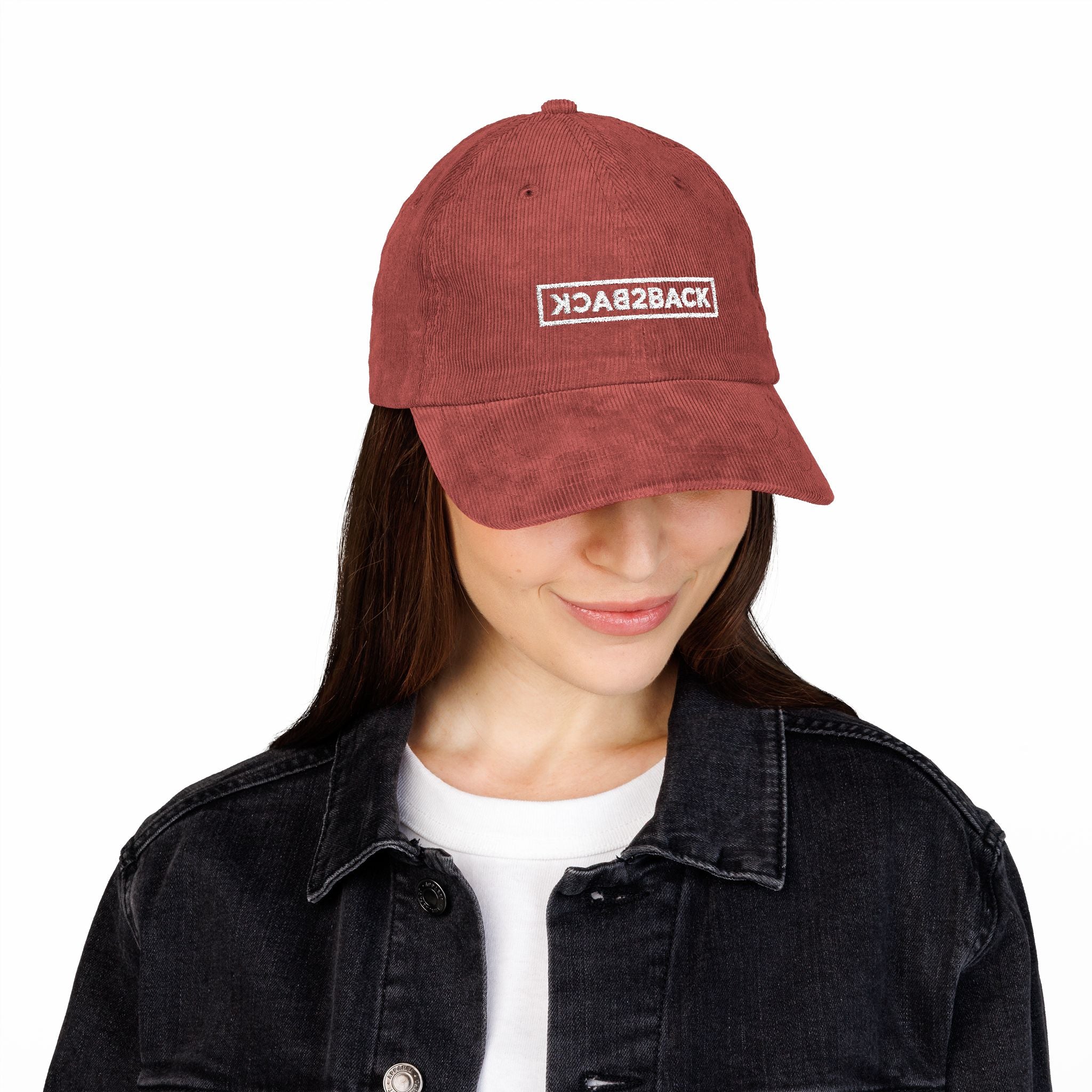 Embroidered Corduroy Logo Cap