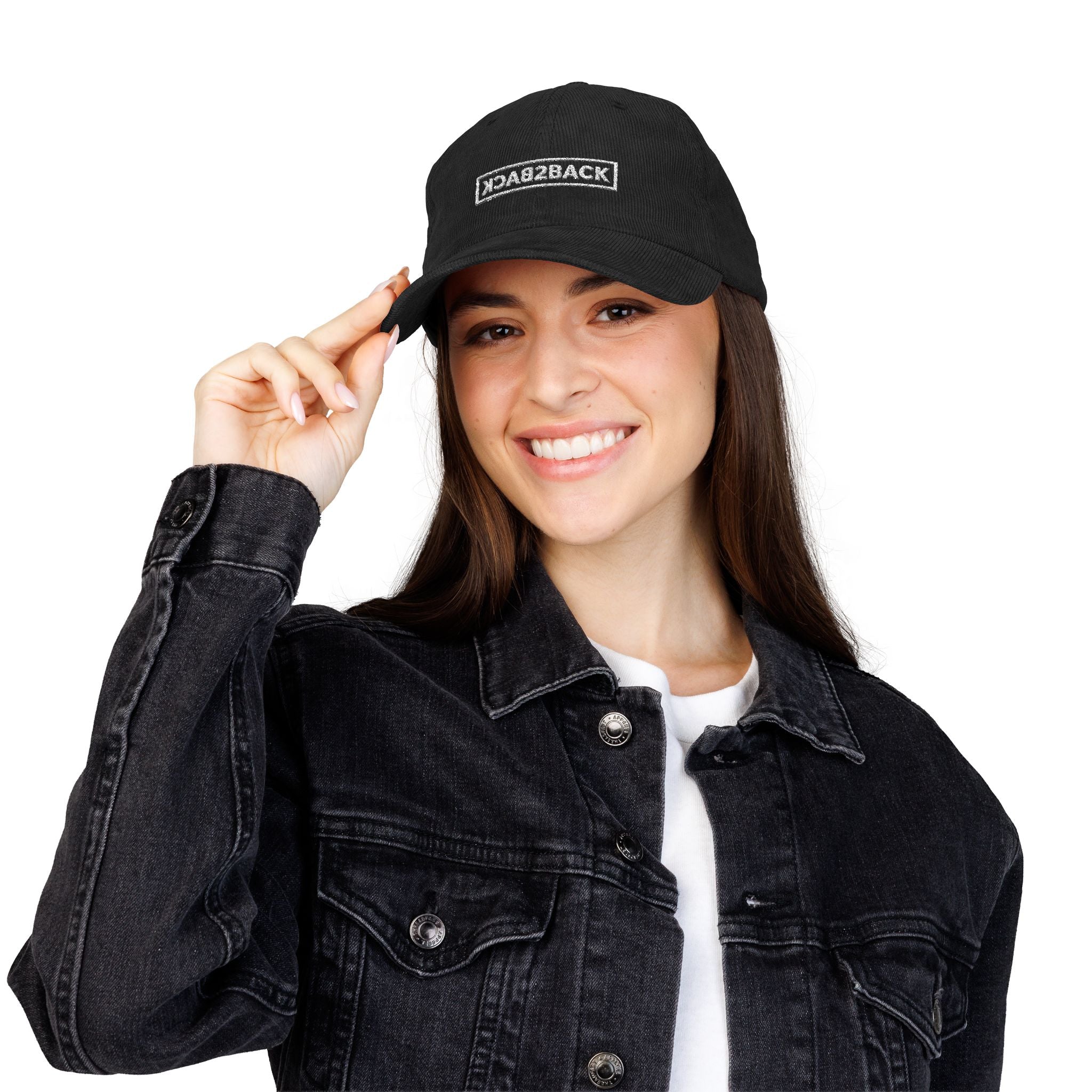 Embroidered Corduroy Logo Cap